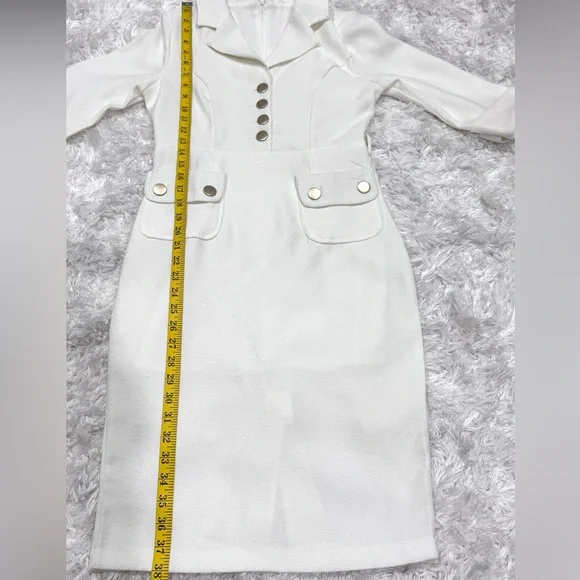 🆕🤍 Off-White Button-Down Dress - Picture 11 of 16